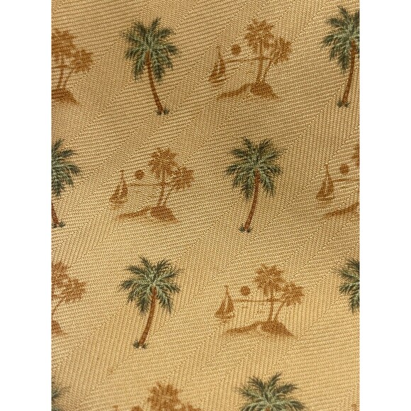 Tommy Bahama Tropical Palm Tree 100% Silk Peach Tie - Picture 2 of 7